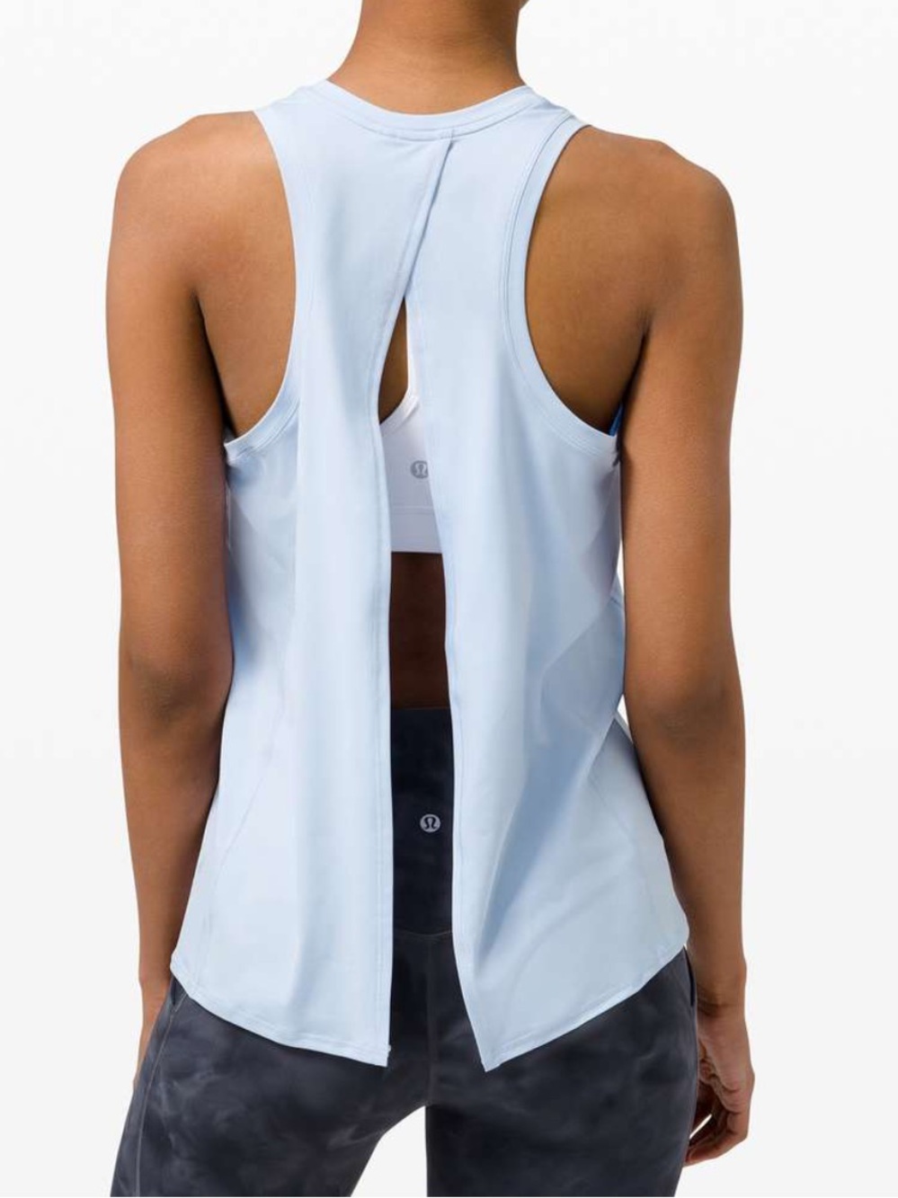 Lululemon Athletica Light Blue All Tied Up Tank Top One Size Fit All